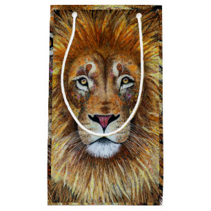 Fine art textile lion. Gift bag
