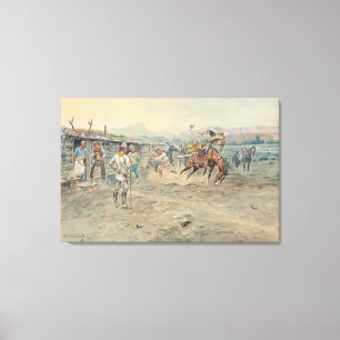 Fine Art The Tender Foot by Charles Marion Russell Canvas Print