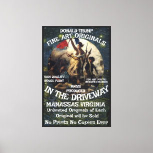 Fine Art Trump Driveway House Paint Originals Canvas Print