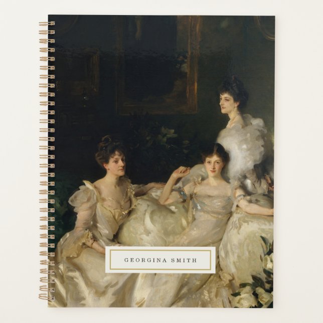 Fine Art Vintage Personalised Notebook Planner (Front)