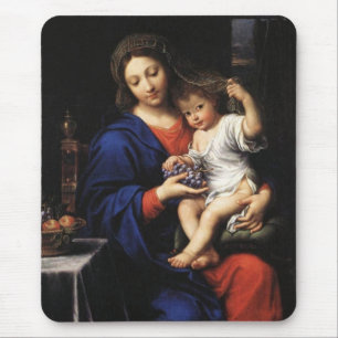 Fine Art Virgin Mary and Jesus Mouse Pad