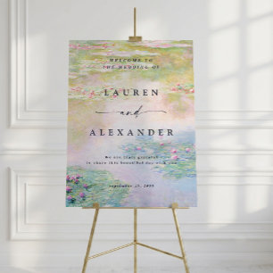 Fine art Water Lilies Monet Wedding Welcome Poster