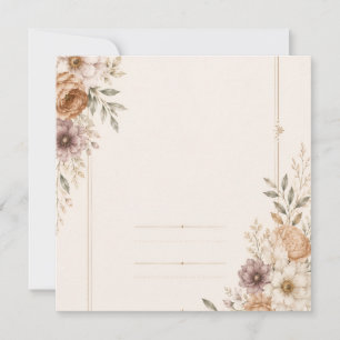 Fine Art Wedding Invitation with Romantic Painted