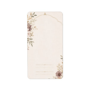Fine Art Wedding Invitation with Romantic Painted  Label
