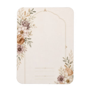 Fine Art Wedding Invitation with Romantic Painted  Magnet