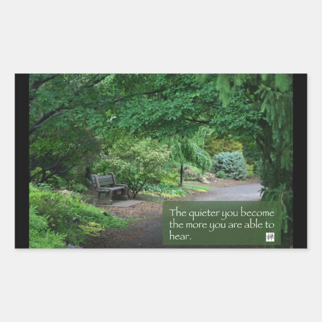 Fine Art with Words of Wisdom Rectangular Sticker (Front)