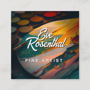 Fine Artist   Professional Square Business Card