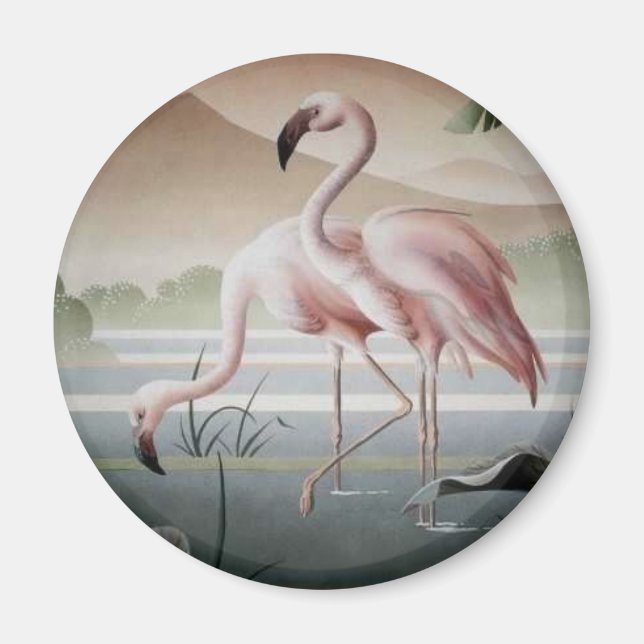 Fine At Pink Flamingo Magnet (Front)