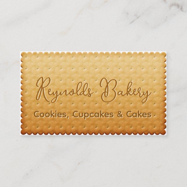 Fine Biscuit Bakery Delicious Cookie Business Card (Front)