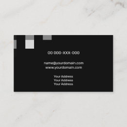 Fine Black Contemporary Transparency Business Card
