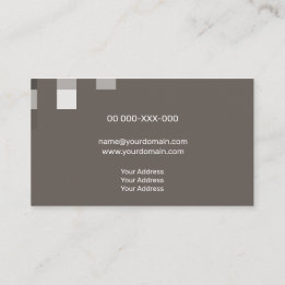 Fine Brown Contemporary Transparency Business Card