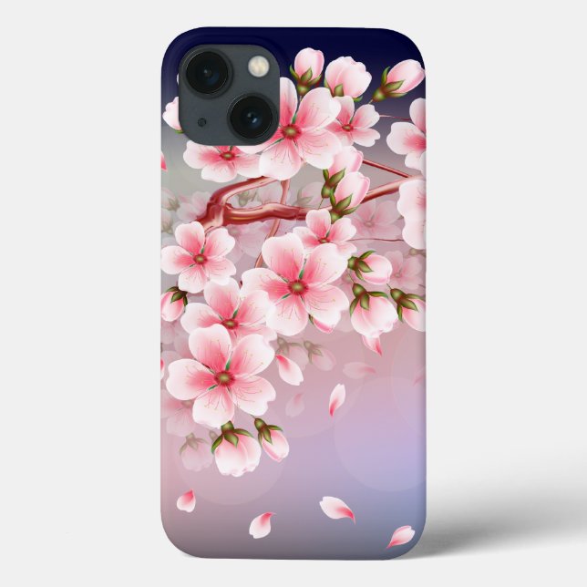 Fine Cherry blossom petals fall Case-Mate iPhone Case (Back)