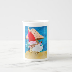 Fine china coffee cup - whimsical "Shrum" design