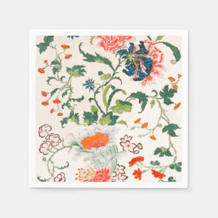 Fine Chinese silk flower design mid 18th century Napkin