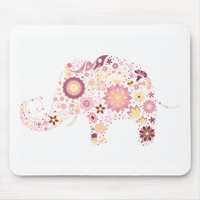 Fine Cool Cute Girly Retro Floral Fashion Mouse Pad (Front)