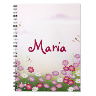 Fine Cool Cute Girly Retro Floral Fashion Spiral Notebook