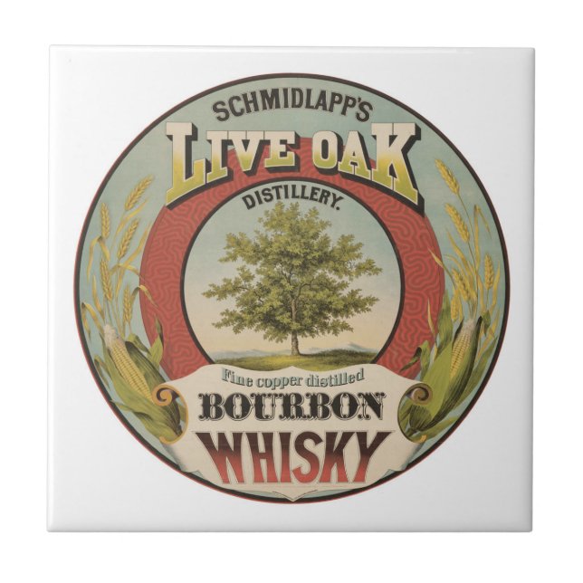Fine Copper Distilled Bourbon Whisky. Tile (Front)