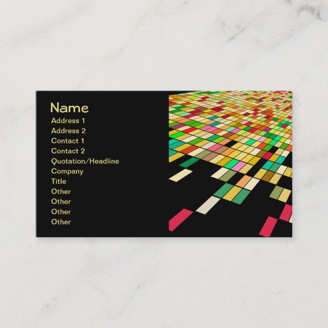 Fine Cute Cool Girly Retro Floral Fashion Business Card (Front)