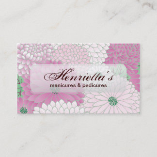 Fine Cute Cool Girly Retro Floral Fashion Business Card