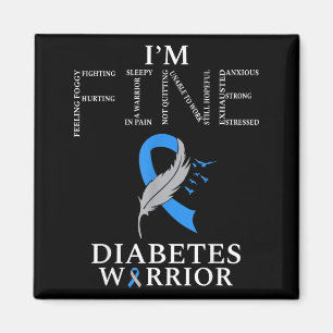 Fine Diabetes Warrior Shirt Diabetes Awareness Magnet