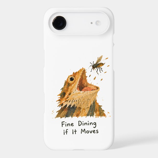 Fine Dining If It Moves Bearded Dragon Art (Back)