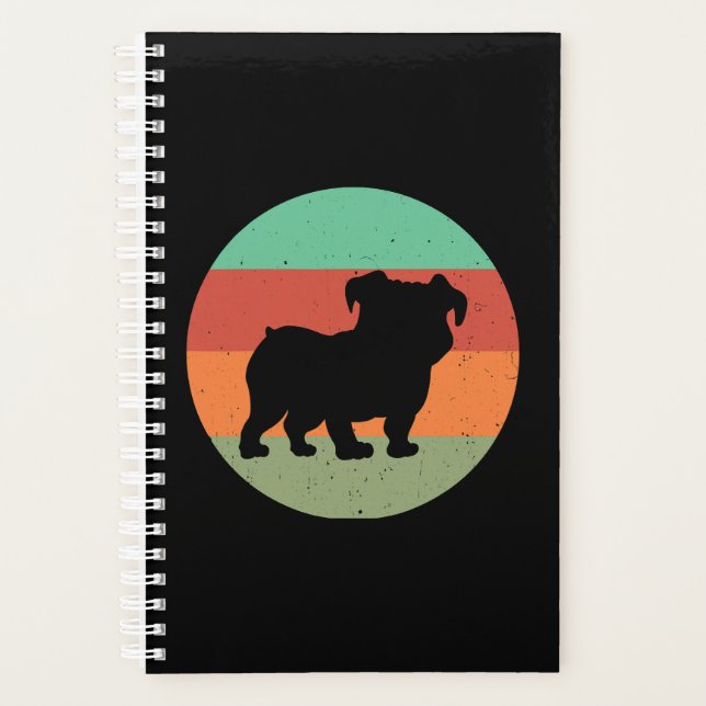 Fine Distressed English Bulldog Pet By Dog Mum Planner (Front)