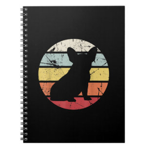 fine distressed   french bulldog pet dog gift notebook