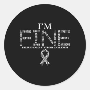 Fine Ehlers Danlos Syndrome Eds Awareness Zebra Classic Round Sticker