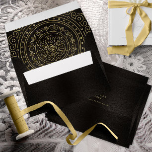 Fine Filigree Gold Wedding ID871 Envelope