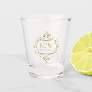 Fine Filigree Gold Wedding ID871 Shot Glass