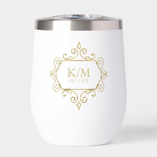 Fine Filigree Gold Wedding Initials ID871