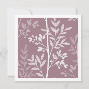 Fine Floral Garden Dusty Rose Mauve Art Card