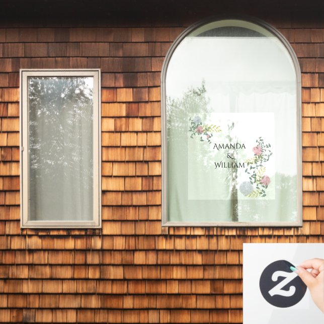 Fine Floral Watercolor Wedding (Home Window)