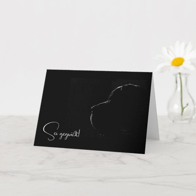 Fine Great Dane light photography Card (Small Plant)