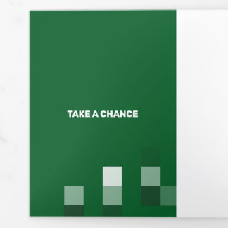 Fine Green Contemporary Transparency Tri-Fold Card