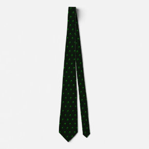 Fine Green Polka-Dot Pattern in Black Tie