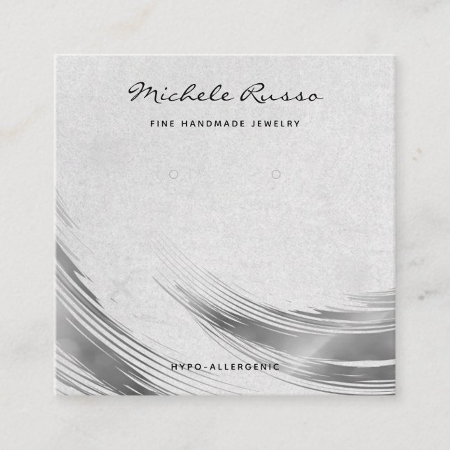 Fine Handmade QR Code Jewellery Display Cards (Front)