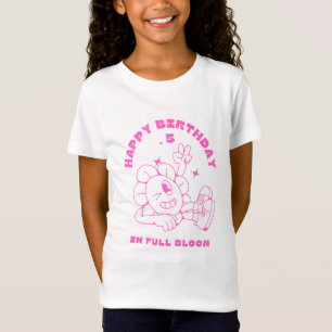 Fine Jersey T-Shirt Happy birthday in full bloom