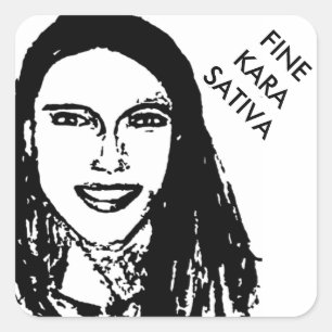 FINE KARA SATIVA SQUARE STICKER