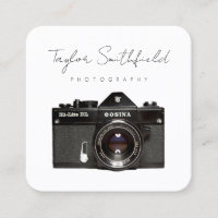 Fine Line Film Camera Photography Business Card