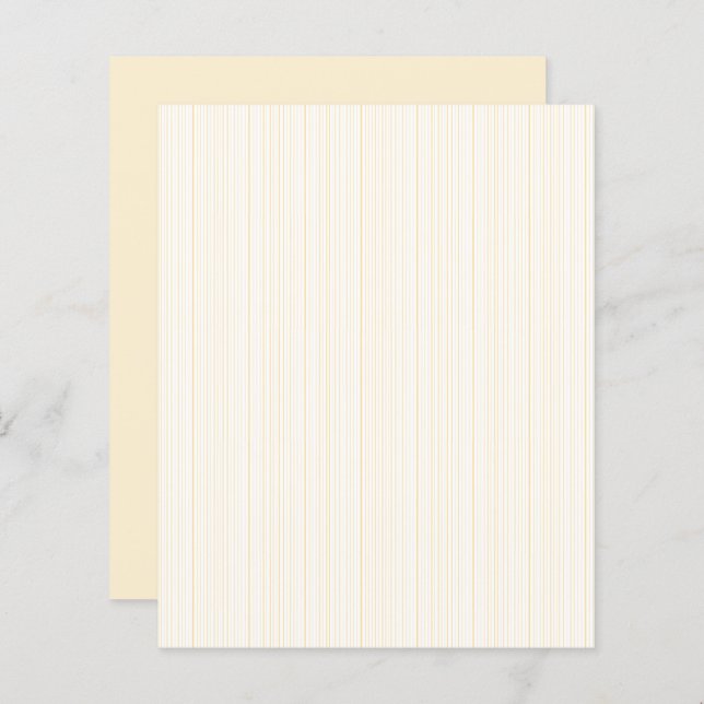 Fine Line Gold White Stripe Scrapbook Paper (Front/Back)