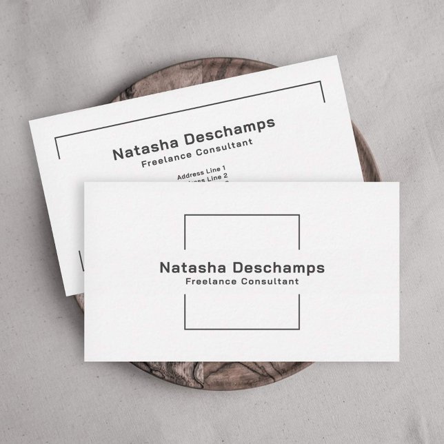 Fine-lined Square, Minimalist Business Card (Fine-lined Square, Minimalist Business Card)