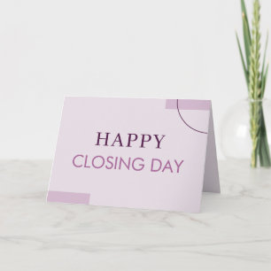 Fine Lines Closing Day Real Estate Agent Pink Card