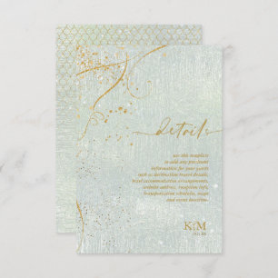 Fine Lines Gold Abstract Details Sage ID867 Enclosure Card