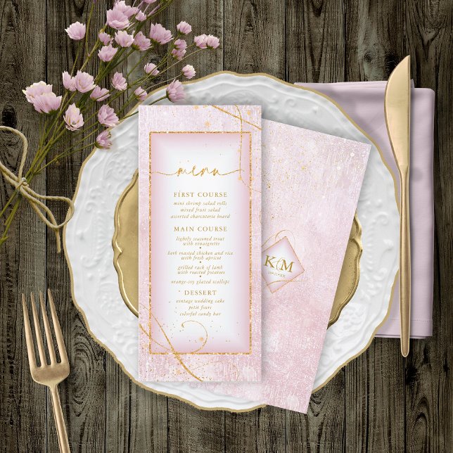 Fine Lines Gold Abstract Wedding Menu V2 Mv ID867 (Creator Uploaded)