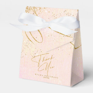 Fine Lines Gold Abstract Wedding V1 Blush ID867 Favour Box