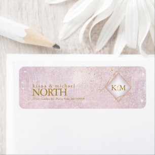 Fine Lines Gold Abstract Wedding V1 Mauve ID867