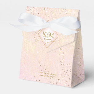 Fine Lines Gold Abstract Wedding V2 Blush ID867 Favour Box