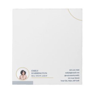 Fine Lines Real Estate Agent Navy Notepad