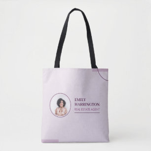 Fine Lines Real Estate Agent Pink Tote Bag